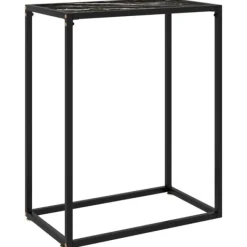 vidaXL Småbord>Konsolbord 60x35x75 cm härdat glas