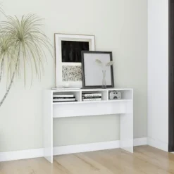 vidaXL Småbord>Konsolbord högglans 105x30x80 cm konstruerat trä