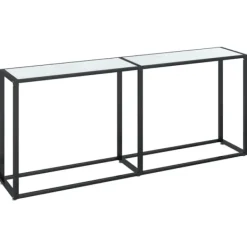 vidaXL Småbord>Konsolbord marmor 180x35x75,5 cm härdat glas