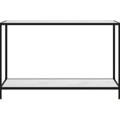 vidaXL Småbord>Konsolbord 120x35x75 cm härdat glas