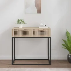 vidaXL Småbord>Konsolbord 80x30x75 cm konstruerat trä och järn