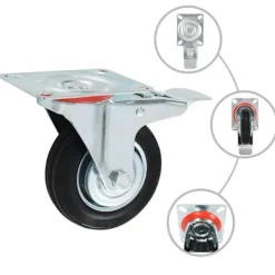 vidaXL Balkongmöbler>Länkhjul 16 st 100 mm