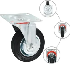 vidaXL Balkongmöbler>Länkhjul 16 st 100 mm