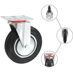 vidaXL Balkongmöbler>Länkhjul 16 st 200 mm