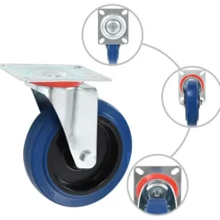 vidaXL Balkongmöbler>Länkhjul 12 st 125 mm