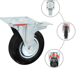 vidaXL Balkongmöbler>Länkhjul 12 st 125 mm