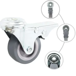 vidaXL Balkongmöbler>Länkhjul med bulthål 12 st 50 mm