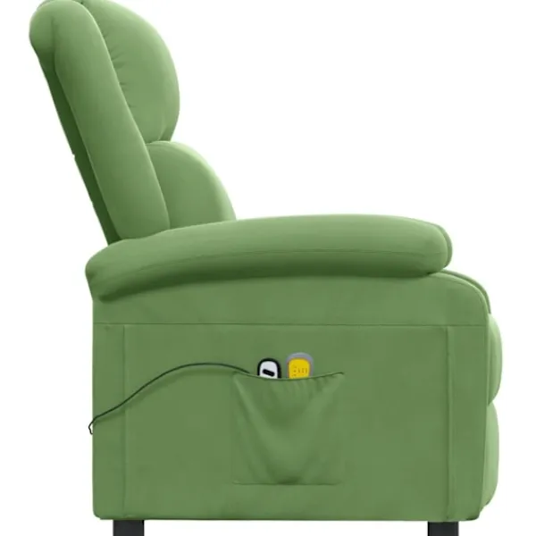 vidaXL Fåtöljer>Massagefåtölj ljus sammet