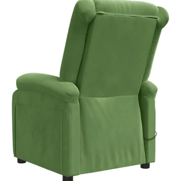 vidaXL Fåtöljer>Massagefåtölj ljus sammet