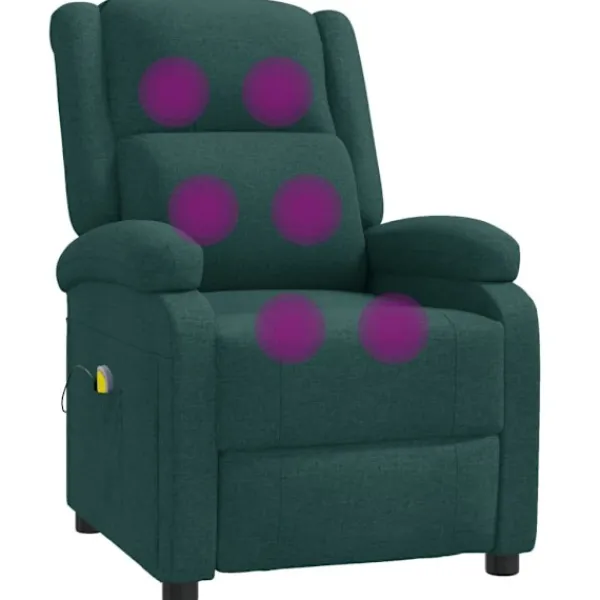 vidaXL Fåtöljer>Massagefåtölj mörk tyg