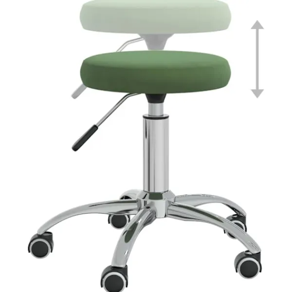 vidaXL Pallar>Massagepall mörk sammet