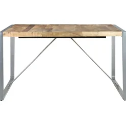 vidaXL Matbord>Matbord 140x140x75 cm grovt mangoträ