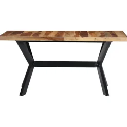 vidaXL Matbord>Matbord 140x70x75 cm massivt sheshamträ