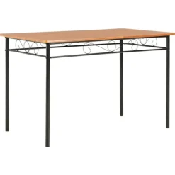 vidaXL Matgrupper>Matgrupp 7 delar MDF och stål