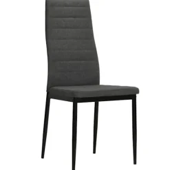 vidaXL Matgrupper>Matstolar 6 st mörk tyg