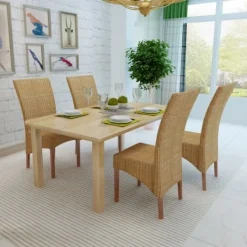 vidaXL Matgrupper>Matstolar 4 st rotting