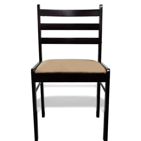 vidaXL Matgrupper>Matstolar i trä Kvadratisk 6 st