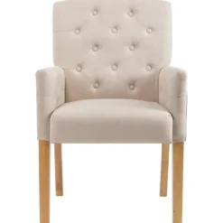 vidaXL Fåtöljer>Matstolar med armstöd 2 st tyg