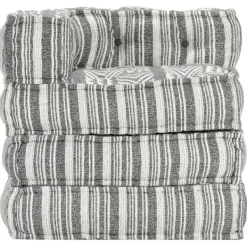 vidaXL Sittpuffar>Modulpuff randig tyg