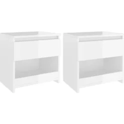 vidaXL Sängar>Nattduksbord 2 st högglans 40x30x39 cm konstruerat trä