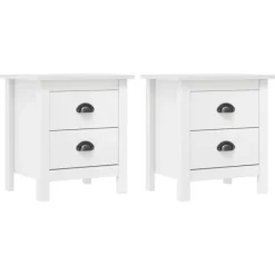 vidaXL Sängar>Nattduksbord Hill 2 st 46x35x49,5 cm massiv furu