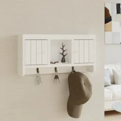 vidaXL Skåp>Nyckelskåp 40x8,5x20 cm konstruerat trä och stål