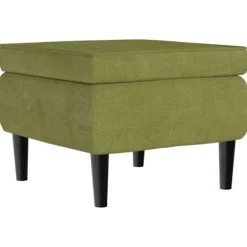 vidaXL Pallar>Pall med träben ljus sammet