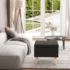 vidaXL Pallar>Pall med träben tyg