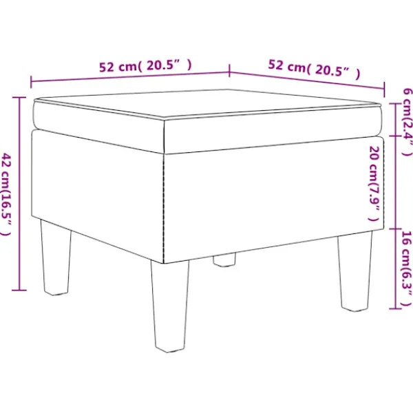 vidaXL Pallar>Pall med träben tyg