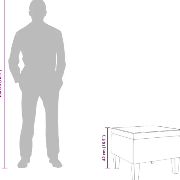 vidaXL Pallar>Pall med träben tyg
