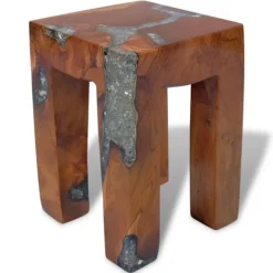 vidaXL Pallar>Pall teakträ harts 30x30x40 cm