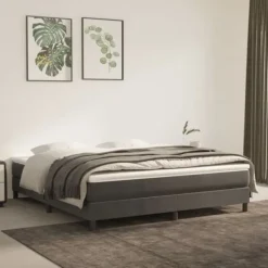 vidaXL Sängar>Pocketresårmadrass mörkgrå 180x200x20 cm sammet Grå