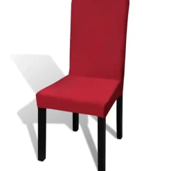 vidaXL Stolar>Rakt elastiskt stolsöverdrag 4 st vin