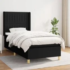 vidaXL Sängar>Ramsäng med madrass 100x200 cm tyg