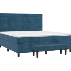 vidaXL Sängar>Ramsäng med madrass mörk 180x200 cm sammet