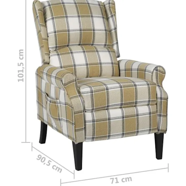 vidaXL Fåtöljer>Reclinerfåtölj tyg