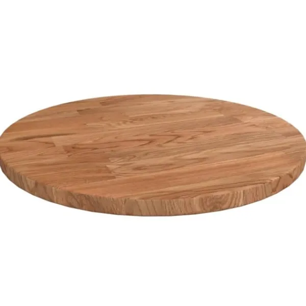 vidaXL Småbord>Rund bordsskiva ljus Ø30x1,5 cm behandlad massiv ek