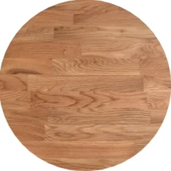 vidaXL Småbord>Rund bordsskiva ljus Ø30x1,5 cm behandlad massiv ek