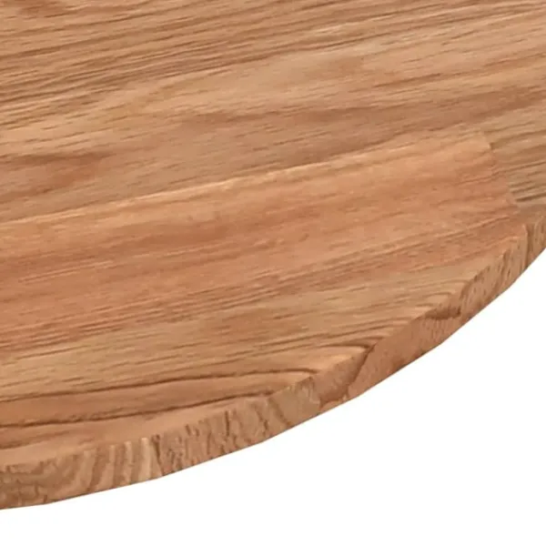 vidaXL Småbord>Rund bordsskiva ljus Ø30x1,5 cm behandlad massiv ek