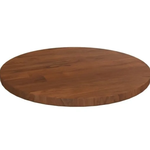 vidaXL Småbord>Rund bordsskiva mörk Ø30x1,5 cm behandlad massiv ek