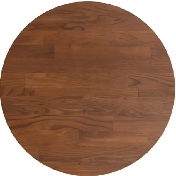 vidaXL Småbord>Rund bordsskiva mörk Ø30x1,5 cm behandlad massiv ek