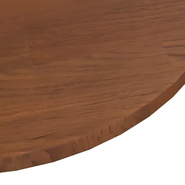 vidaXL Småbord>Rund bordsskiva mörk Ø30x1,5 cm behandlad massiv ek