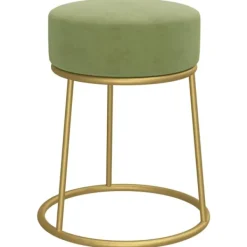 vidaXL Pallar>Rund förvaringspall sammet