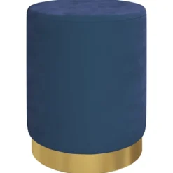 vidaXL Sittpuffar>Rund förvaringspall sammet 31 x 37 cm