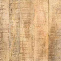 vidaXL Småbord>Sidobord med hjul 40x40x42 cm grovt mangoträ