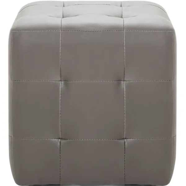 vidaXL Sittpuffar>Sittpuff 2 st 30x30x30 cm konstläder