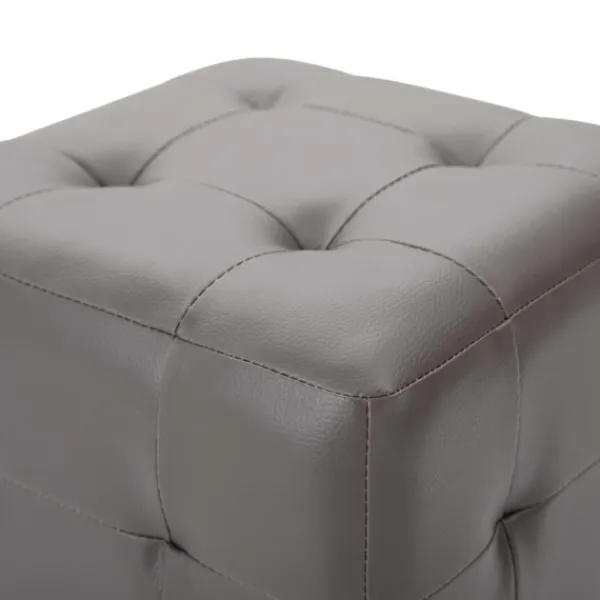 vidaXL Sittpuffar>Sittpuff 2 st 30x30x30 cm konstläder