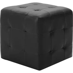 vidaXL Sittpuffar>Sittpuff 2 st 30x30x30 cm konstläder