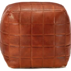 vidaXL Sittpuffar>Sittpuff 40x40x40 cm äkta getskinn