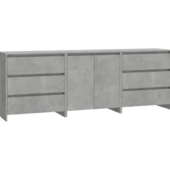 vidaXL Sideboards>Skänk 3 delar betong konstruerat trä